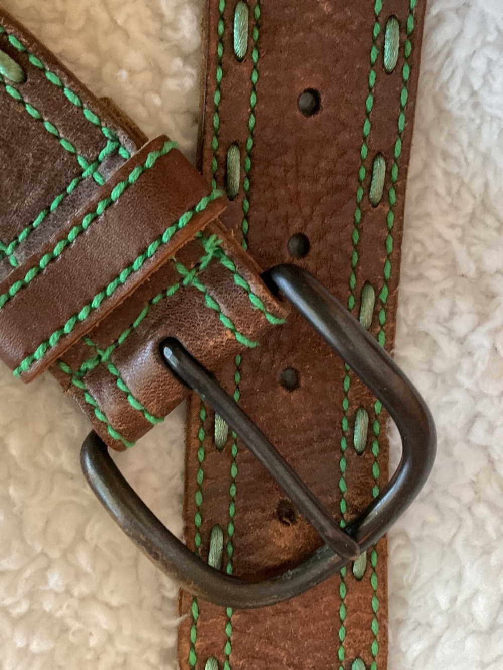 Soft leather belt